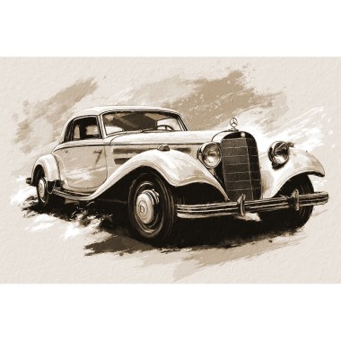 Schilderij Mercedes oldtimer